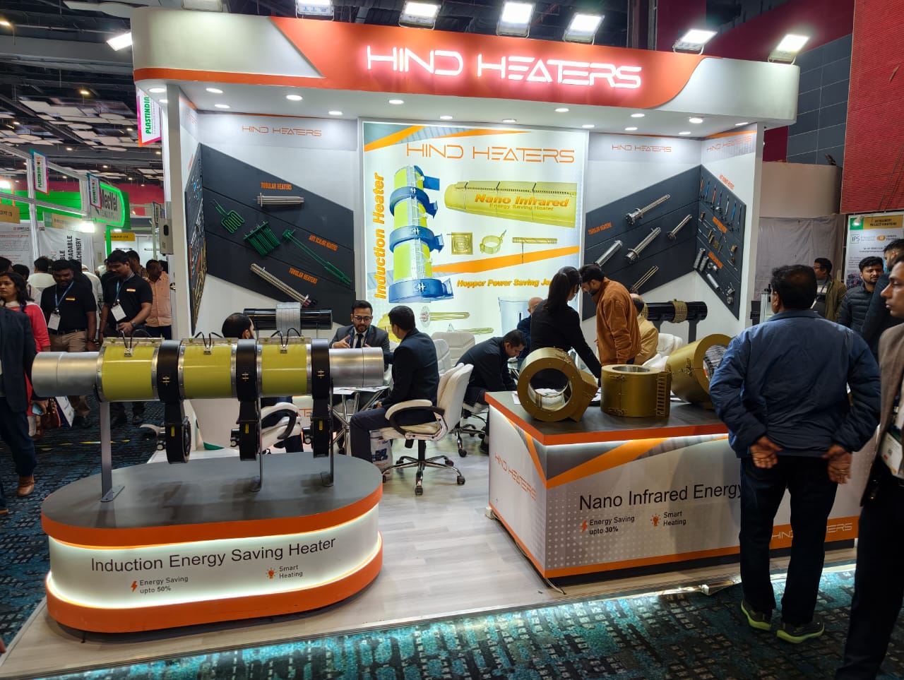 Custom exhibition booth at Plastindia 2026