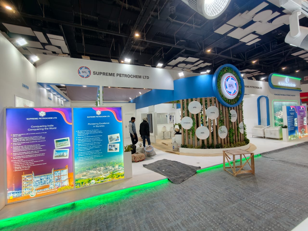 Product display stand at Plastindia 2026