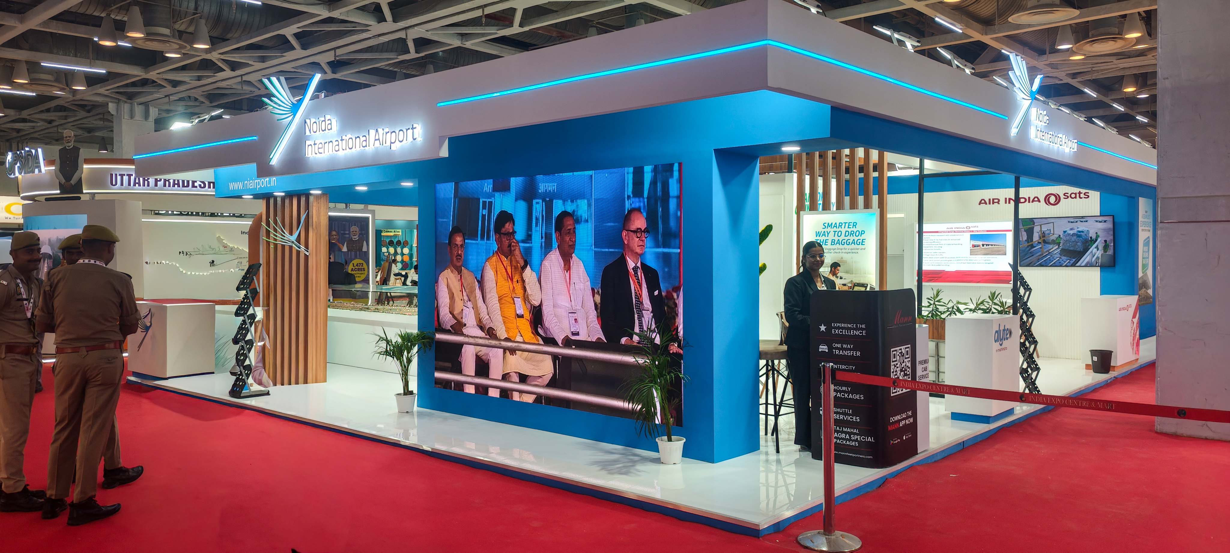 Noida International Airport exhibition stand at UP International Trade Show Greater Noida