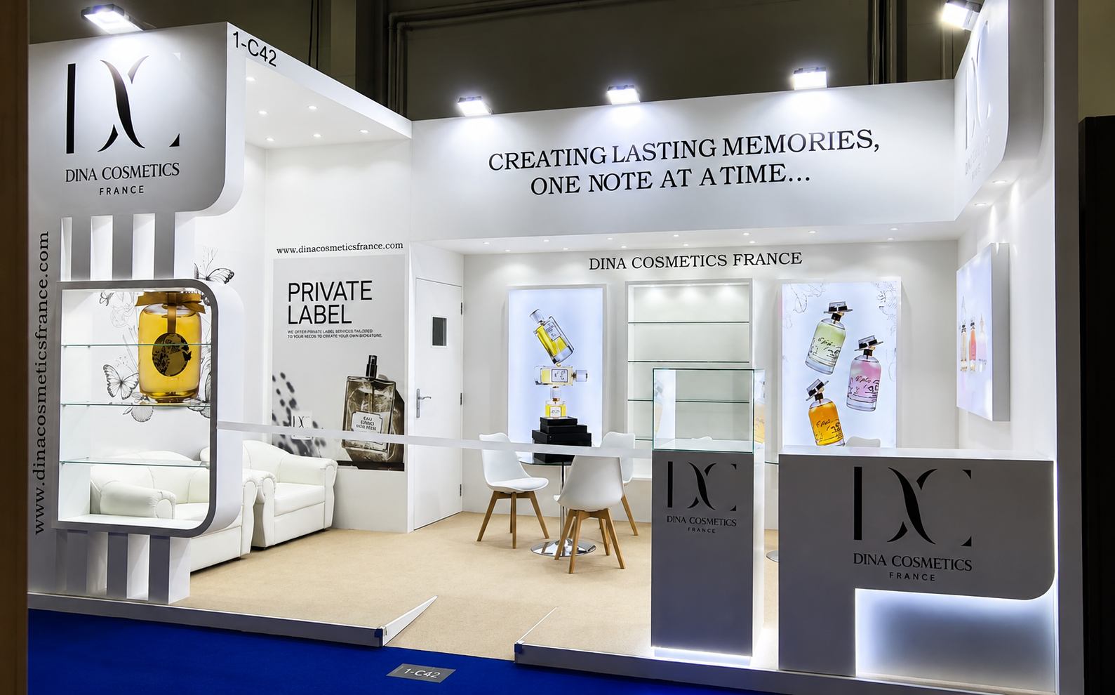 Beauty and cosmetics exhibition stand